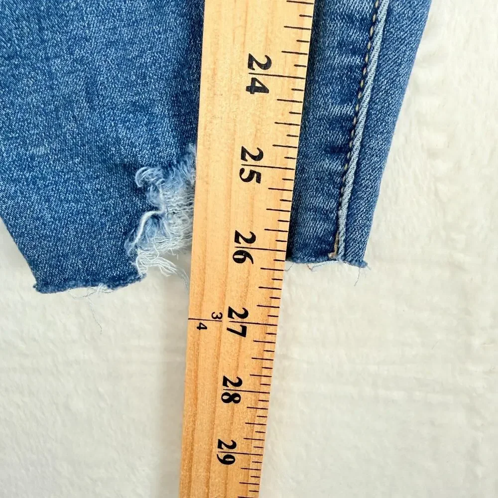 Torrid Jeggings Womens‎ 18 Reg Blue Jeans Feel the Fit Stretch Distressed Edgy